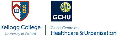 Logos for Kellogg College and The Global Centre on Healthcare and Urbanisation.
